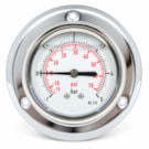Wakuometr Ø 63 mm - przyłącze tylne - z kołnierzem